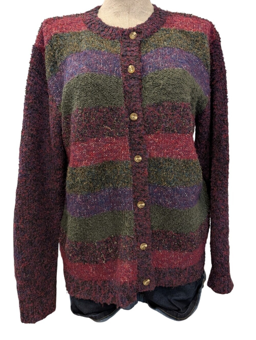 Vintage Tabi International Textured Cardigan Sweater Women’s Large